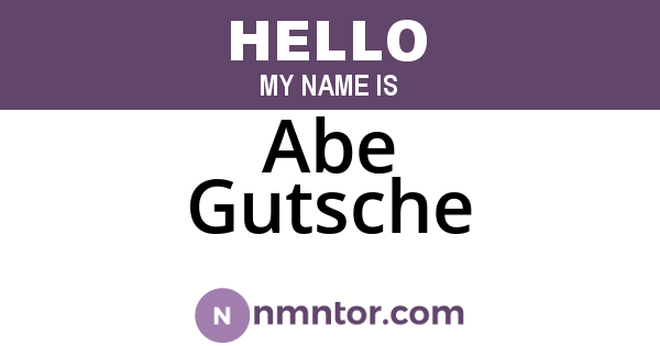 Abe Gutsche