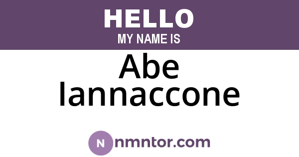 Abe Iannaccone