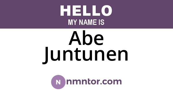 Abe Juntunen