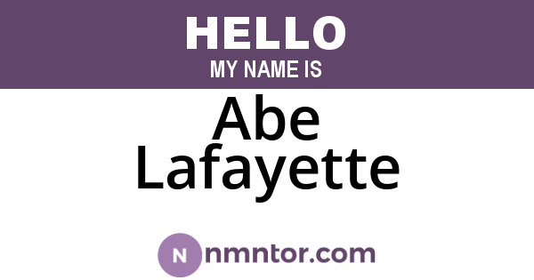 Abe Lafayette