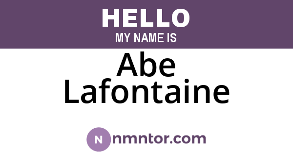 Abe Lafontaine