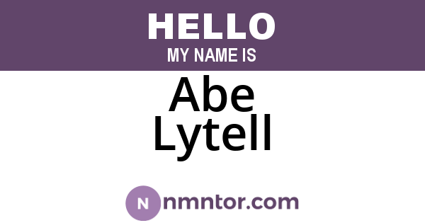Abe Lytell