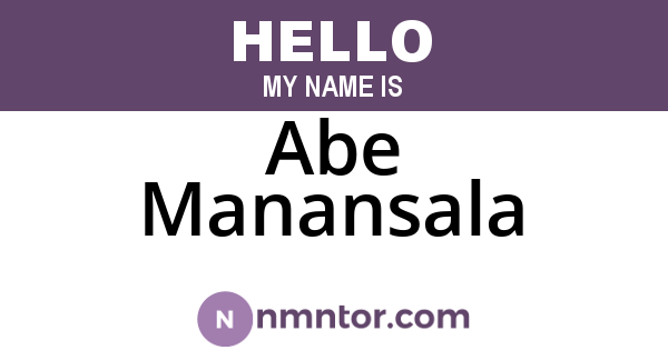 Abe Manansala