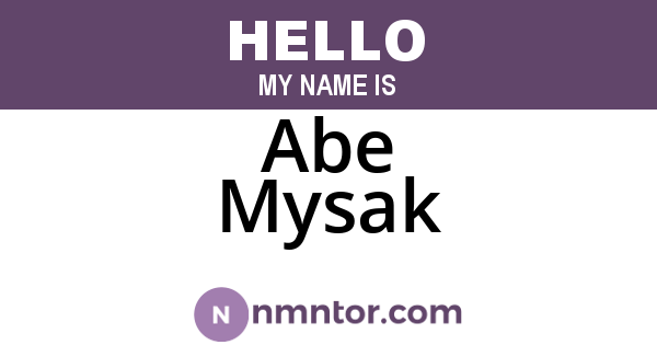 Abe Mysak
