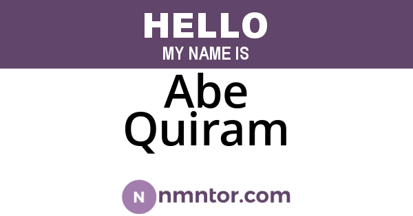 Abe Quiram