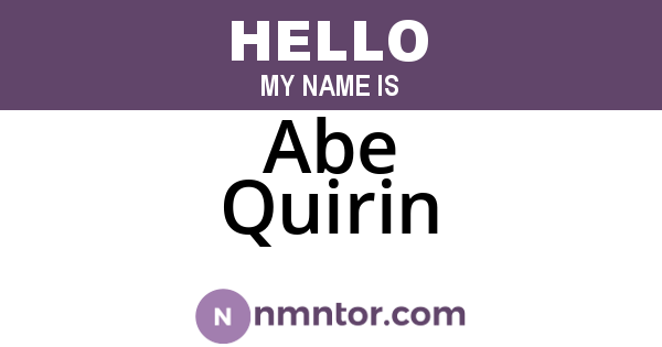 Abe Quirin