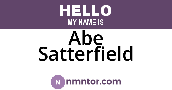Abe Satterfield