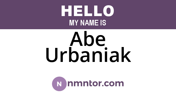 Abe Urbaniak