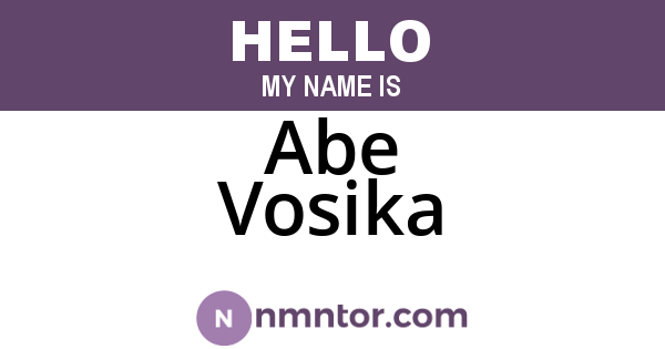 Abe Vosika