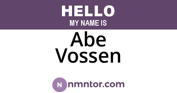 Abe Vossen