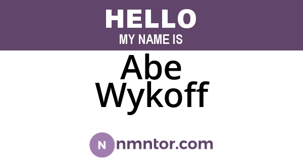 Abe Wykoff