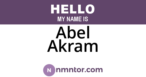 Abel Akram