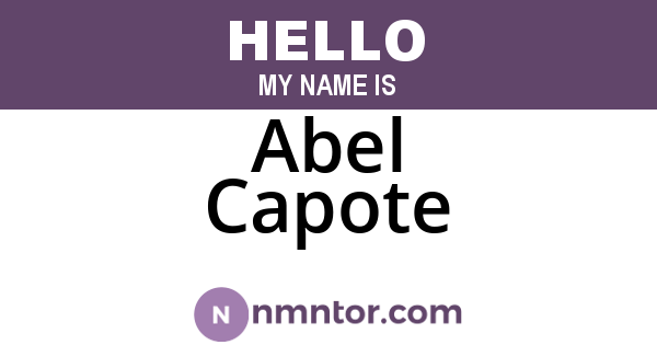 Abel Capote