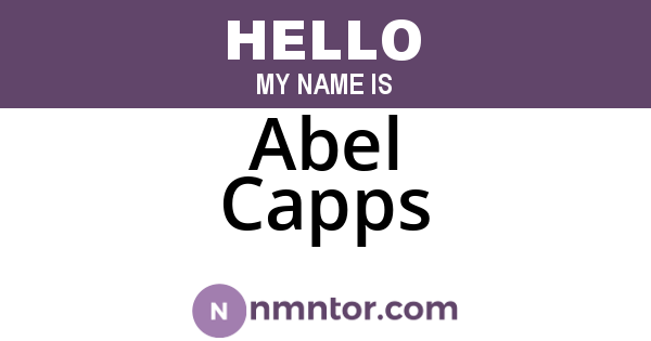 Abel Capps