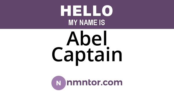 Abel Captain