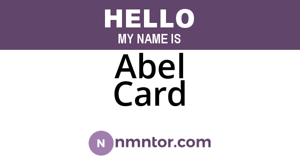 Abel Card