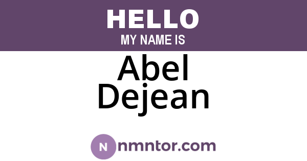 Abel Dejean