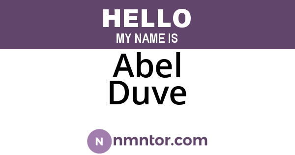 Abel Duve