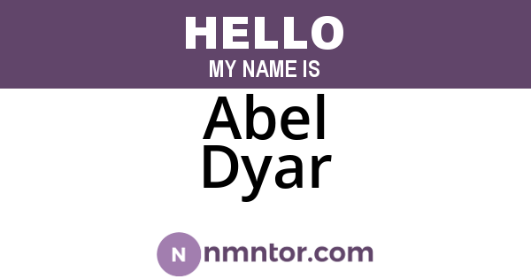 Abel Dyar