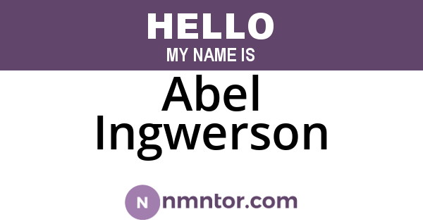 Abel Ingwerson