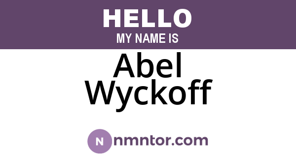 Abel Wyckoff