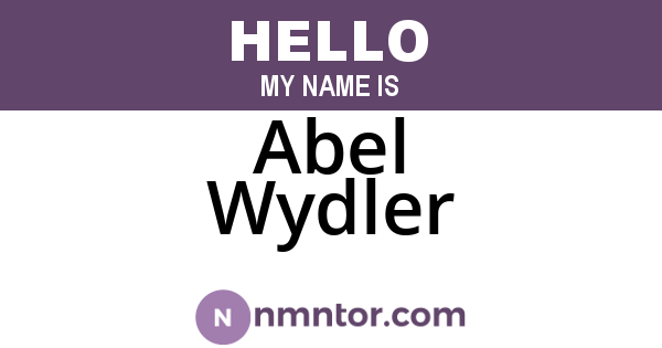Abel Wydler