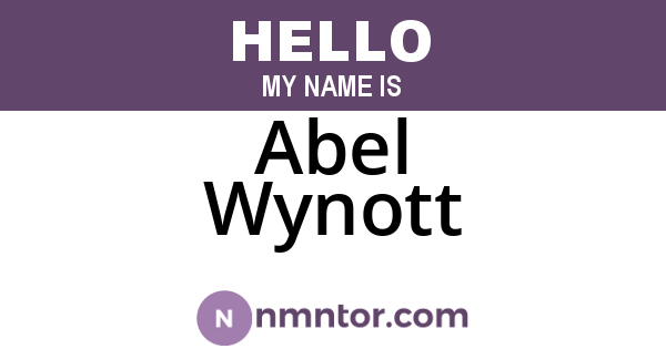 Abel Wynott