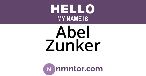 Abel Zunker
