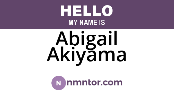 Abigail Akiyama