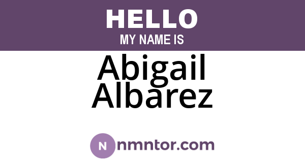 Abigail Albarez