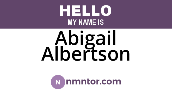 Abigail Albertson