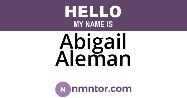 Abigail Aleman