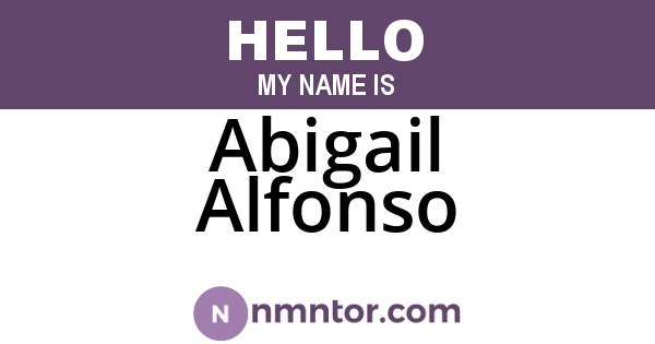Abigail Alfonso