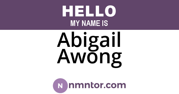 Abigail Awong