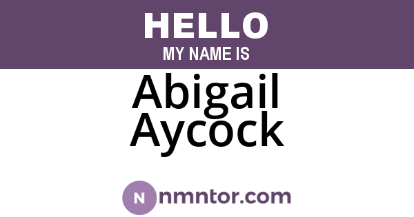 Abigail Aycock