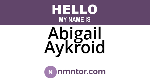 Abigail Aykroid