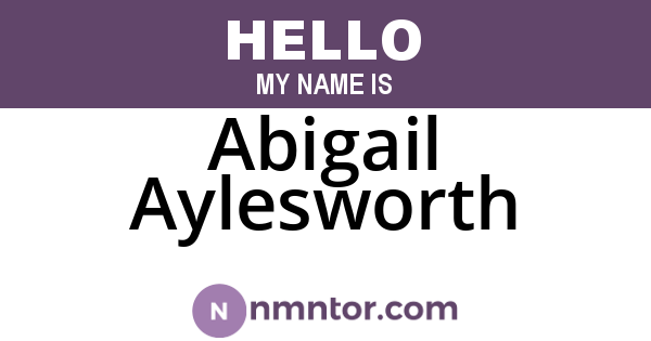 Abigail Aylesworth