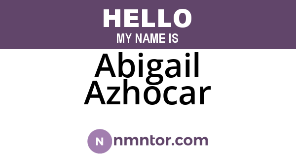 Abigail Azhocar