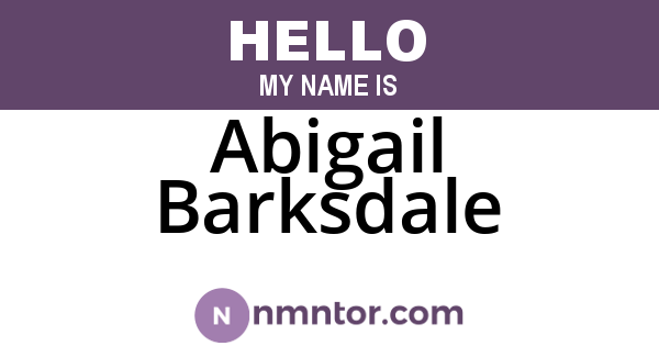 Abigail Barksdale