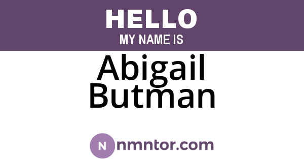Abigail Butman