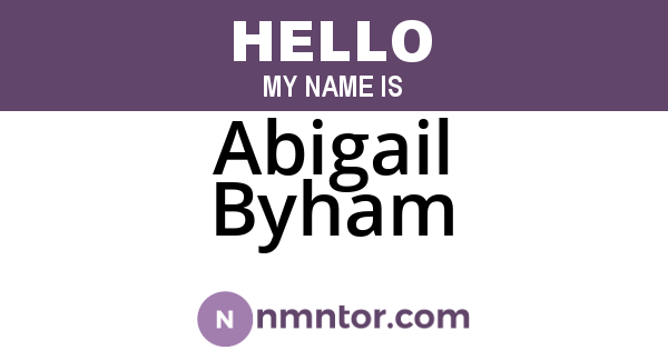 Abigail Byham