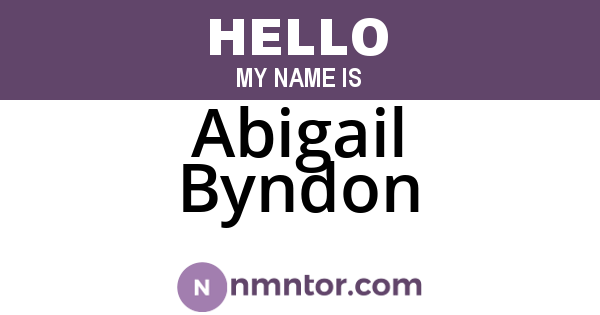 Abigail Byndon