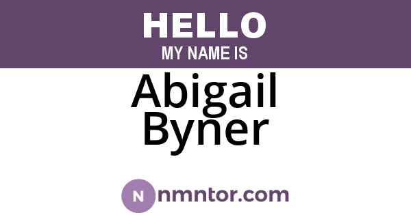 Abigail Byner