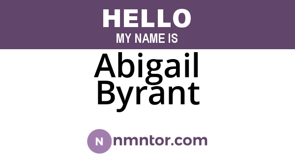 Abigail Byrant