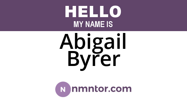 Abigail Byrer