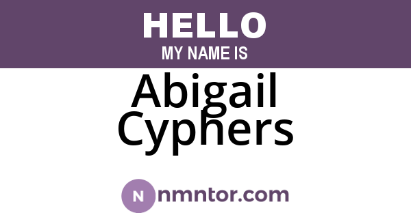 Abigail Cyphers