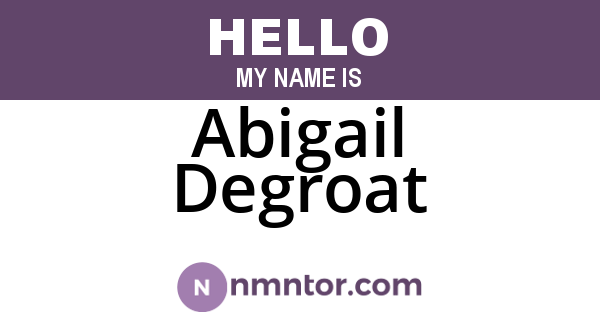 Abigail Degroat