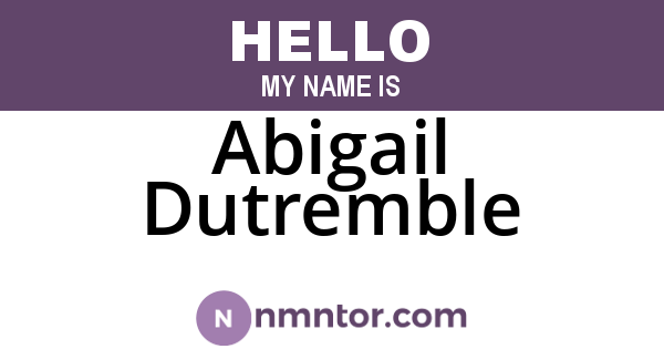 Abigail Dutremble
