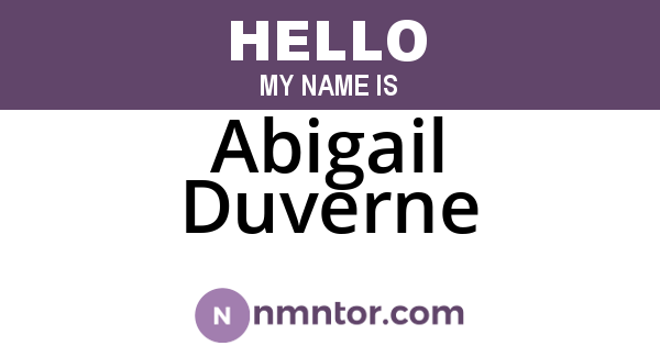 Abigail Duverne
