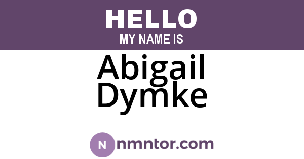 Abigail Dymke